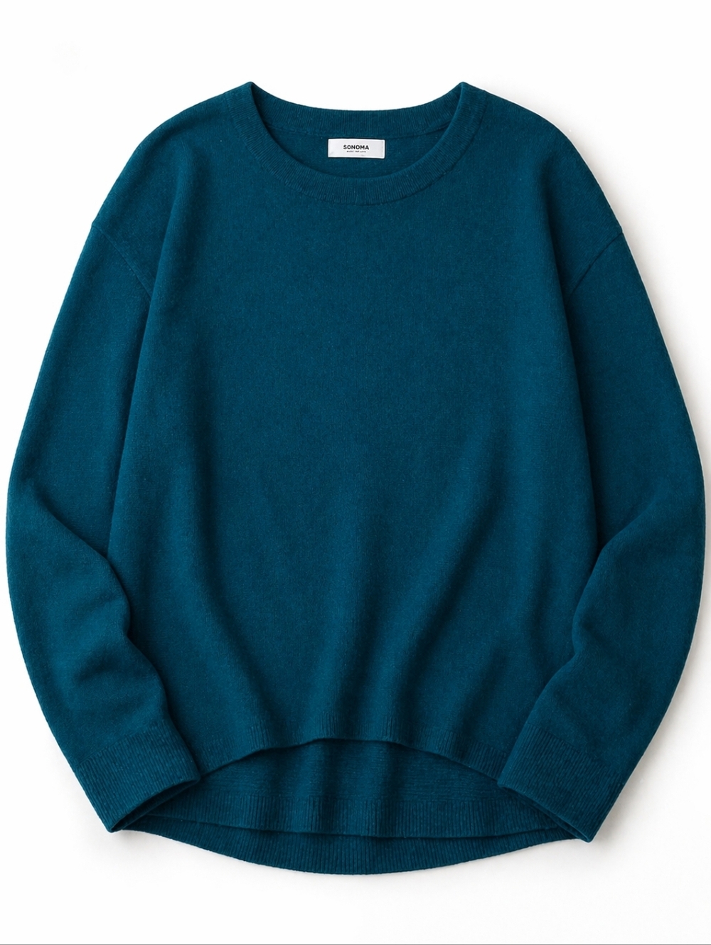 Sonoma Teal Slouchy Sweater XL Drapey Comfy Chic Top 💚